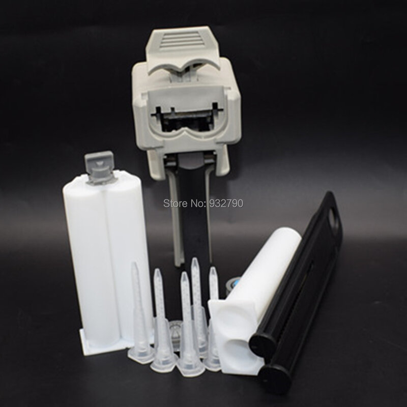 1:1 2:1 50ml Dispensing Gun Epoxy Adhesive Epoxy Applicator + 2pcs 50ml Structural Adhesive Tube Cartridges + 5pcs Static Mixer
