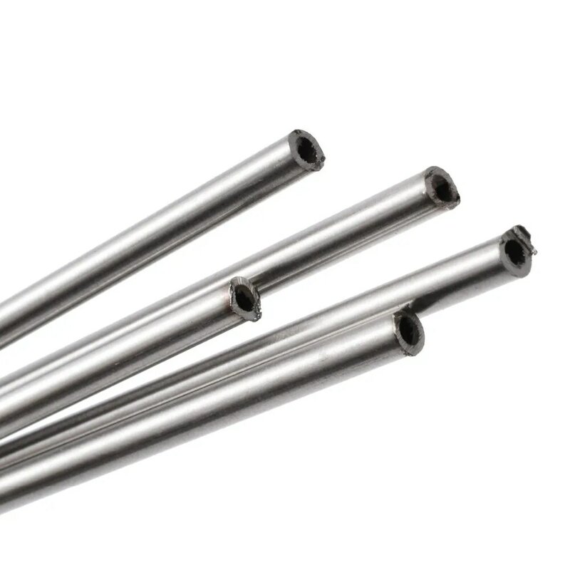 Tubos capilares de aço inoxidável prata, para acessórios de hardware 3mm od 2mm id 250mm comprimento