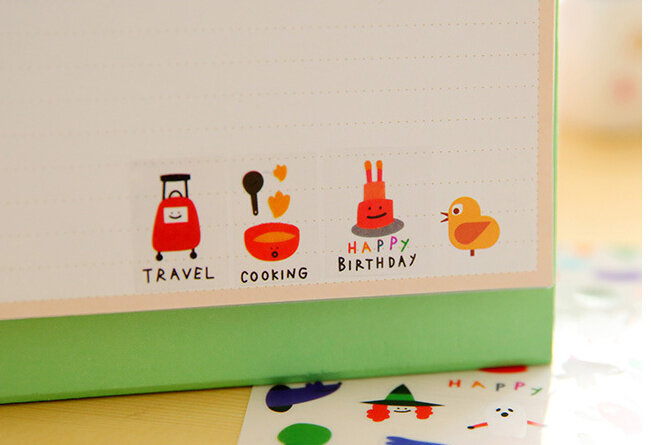 6 Stuks Favoriete Eten Pvc Stickers Diy Dagboek Plakboek Notebook Album Cup Telefoon Decor Sticker Briefpapier Schoolbenodigdheden