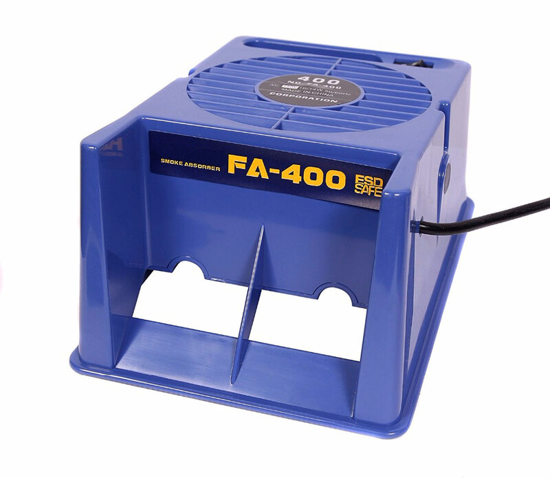 Extractor de humos ESD de hierro para soldadura, FA-400 de 220V/110V, instrumento para fumar, con 10 esponjas de filtro de carbón activado gratis