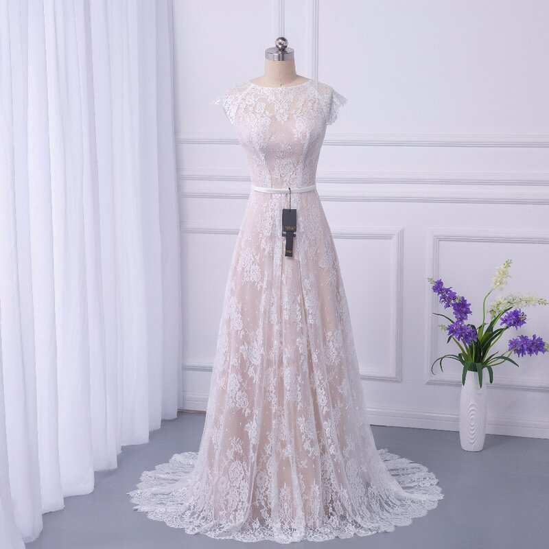 2018 Bridal Boho Lace Wedding Dress Wedding Dresses Court Train vestidos de noiva robe de mariage long Robe de Maria casamento