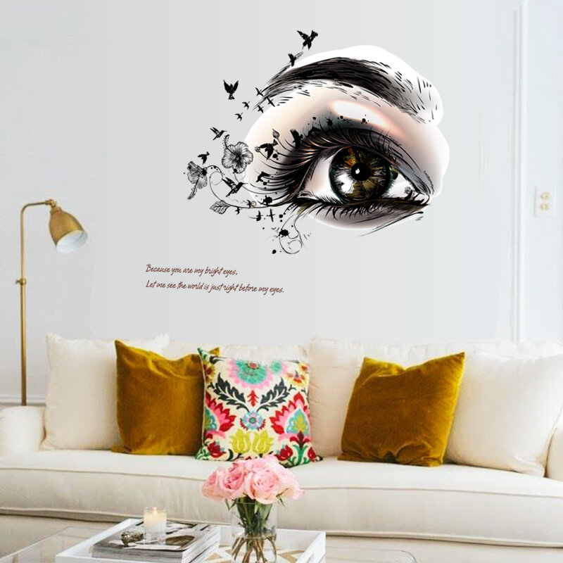 Bella occhi Adesivi Murali soggiorno camera da letto sfondo decorazioni per  la casa Decalcomanie di Arte poster Rimovibile Adesivo carta da parati /  Complementi d'arredo