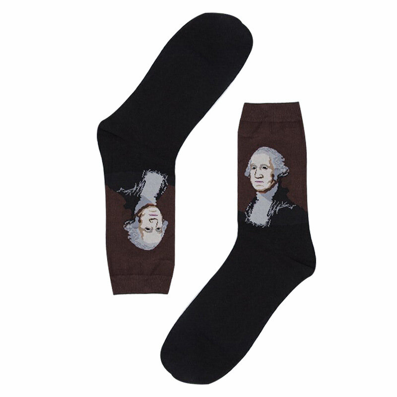Calcetines con estampado 3D de arte para hombre y Mujer, medias de estilo Harajuku, pintura famosa, divertida, Van Gogh, Mona Lisa