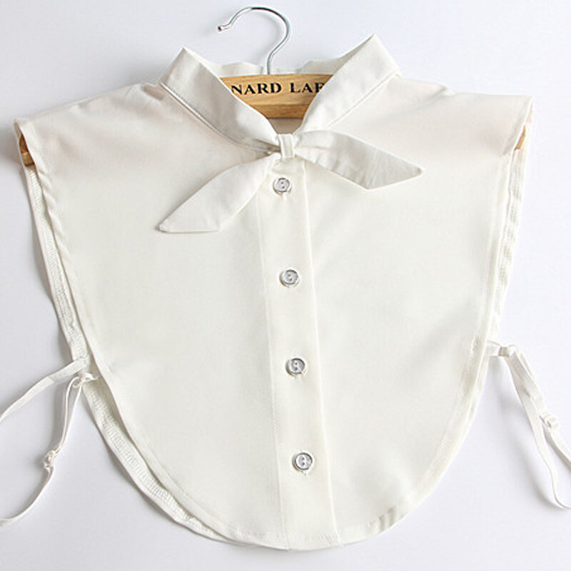 Chemise Vintage demi-col en dentelle, poupée blanche, chemise à faux col, lettres décoratives en treillis, col sauvage, chemise coréenne