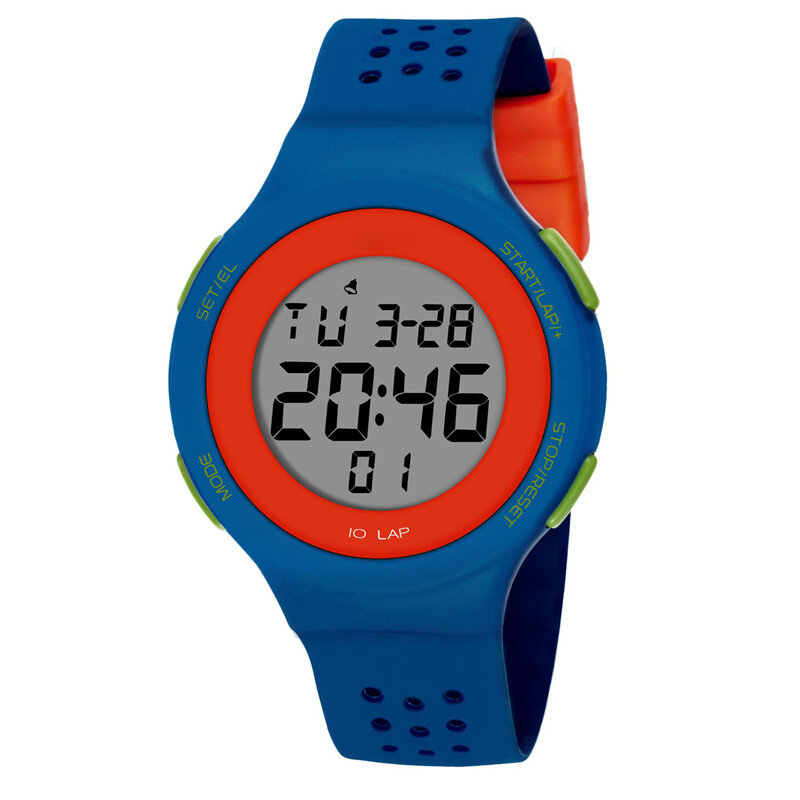 SB0032-relojes multifunción resistentes al agua para niños, relojes de pulsera digitales con luz LED de viaje, de marca