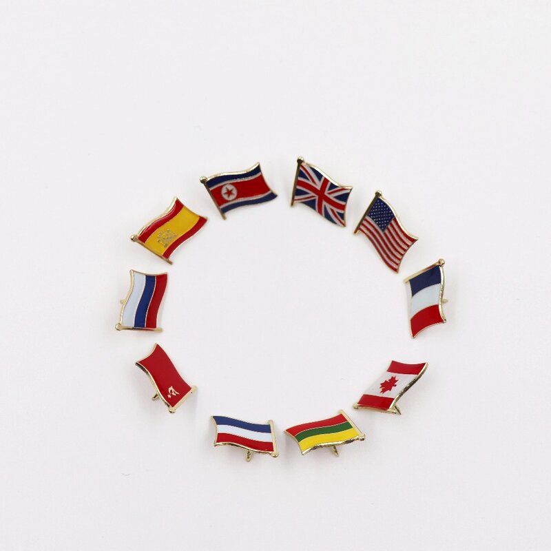 Grosir 300 + Negara Bendera Laple Pin Pin Lencana untuk Anda Pilih