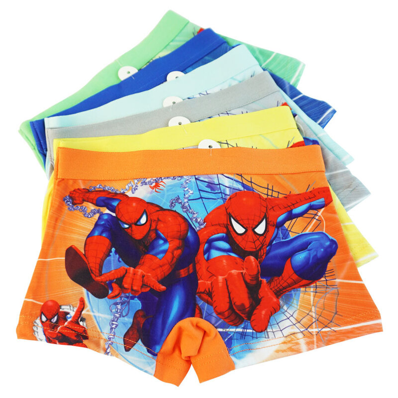 Marvel garçons sous-vêtements en coton film comique boxeurs sous-vêtements super héros Spiderman enfants coton culottes hommes sous-vêtements slips