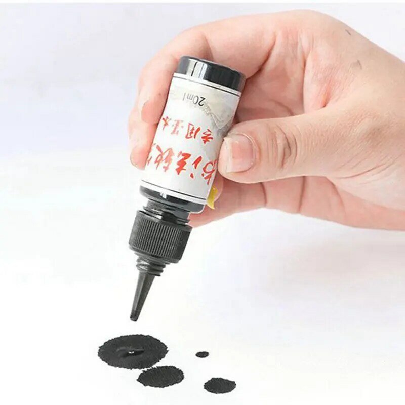 Recharge d'encre de calligraphie noire à base d'eau, 20ML, pour écriture, peinture chinoise, pinceau, fontaine, stylo, encre pour dessin