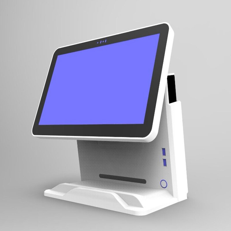 Neue 15 "Fabrik Preis kapazitive touch screen pos system restaurant pos system mit MSR kartenleser und VFD kunden display
