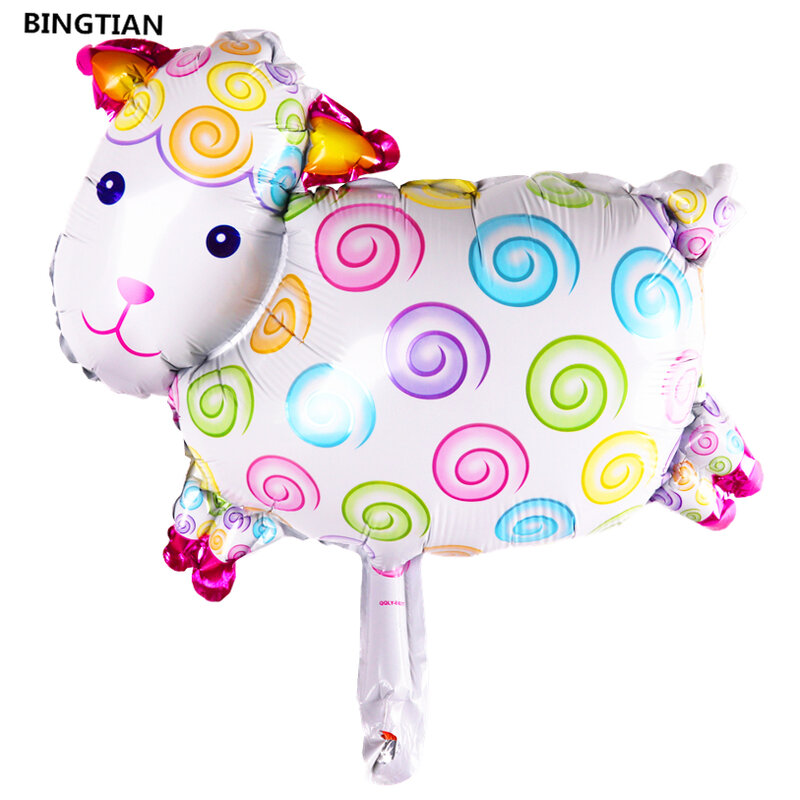 BINGTIAN oveja pequeña hoja juguetes de globos decoración de cumpleaños y Navidad fiesta de boda