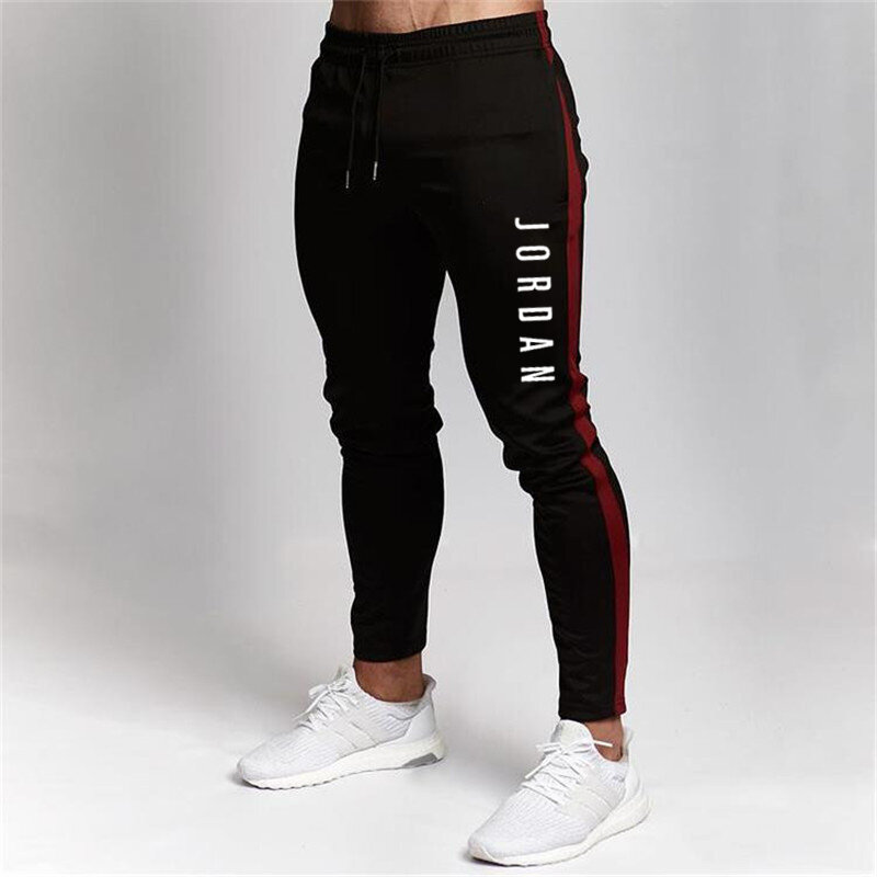 Spring Summer Mens Pants Fashion Skinny Sweatpants Mens Joggers Striped Slim Fitted Pants Gyms Clothing Plus Size2XL Harem Pant