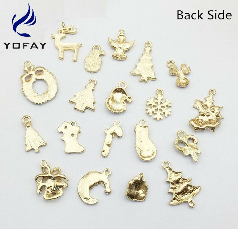 YOFAY – pendentif de noël en métal, 10 pièces/paquet, ornements avec peinture, décorations de joyeux noël pour la maison