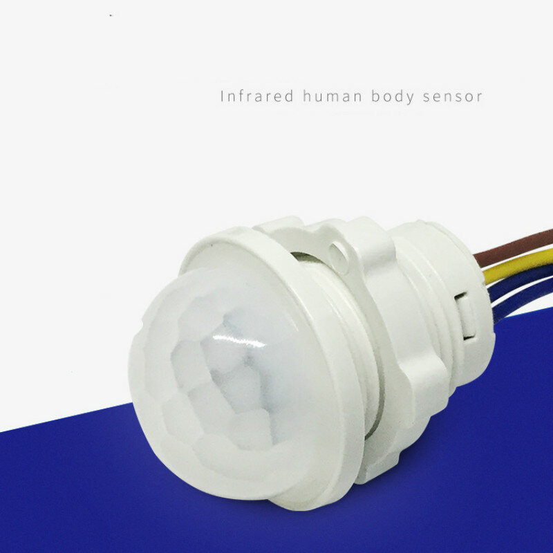 Luz infravermelha com sensor de movimento, 85-265v, sensor de atraso, iluminação doméstica, interruptor pir, lâmpada de led sensível para noite