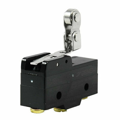 3-Terminal Short Hinge Roller Lever Momentary Micro Switch 15A/250VAC 1NO 1NC