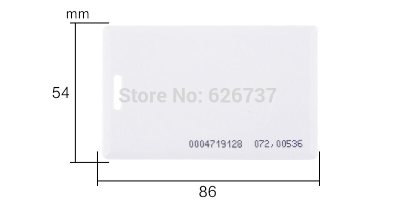 Tarjeta gruesa RFID EM4100 de larga distancia, tarjeta con carcasa de 125khz, tarjeta gruesa de 125khz