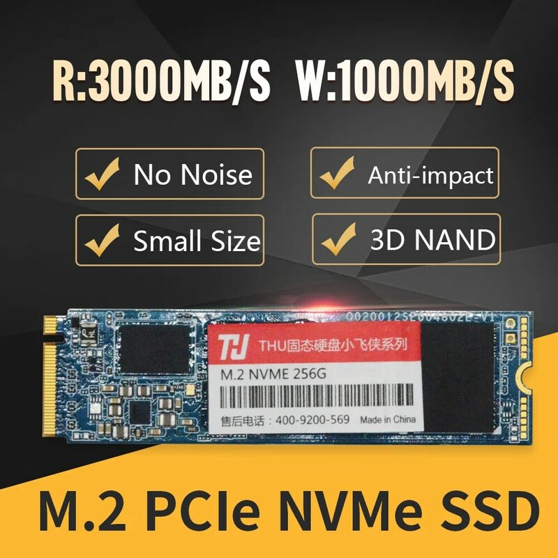 THU M.2 2280 SSD NVME PCIe 256GB 512GB 1TB 2TBNVMe SSD NGFF M.2 2280 PCIe NVMe TLC SSD interno disco para computadora portátil de escritorio m2