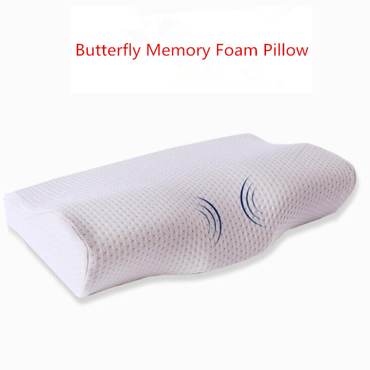 Mousse à mémoire de forme literie oreiller cou protection rebond lent mousse à mémoire de forme papillon oreiller santé cervicale cou taille en 50*30CM