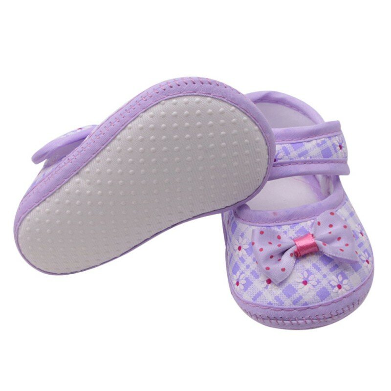 Jlong Sepatu Bayi Perempuan Katun Bayi Pertama Berjalan Balita Perempuan Anak Ikatan Simpul Lembut Antiselip Sepatu Buaian 0-18 Bulan