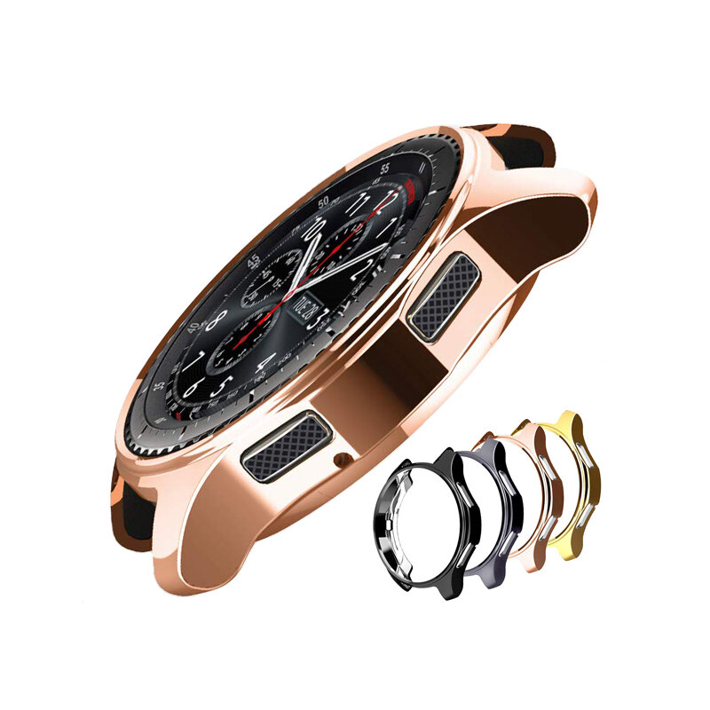Funda protectora de reloj para Samsung Galaxy Watch 4 Classic, 42mm, 46mm, Gear S3 Frontier, Watch 3, 45mm, 41mm, cubierta transparente de TPU suave