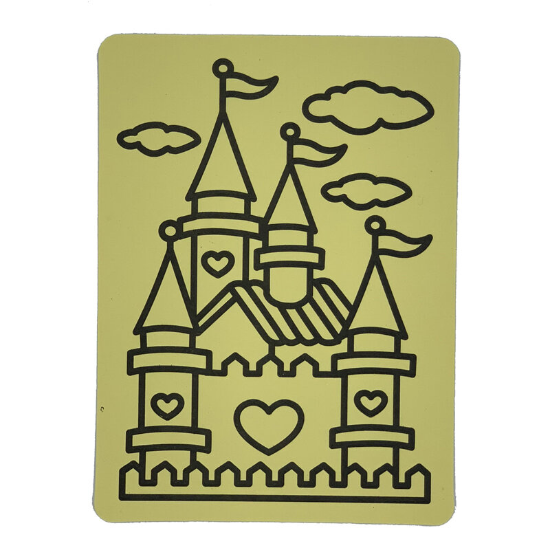 Gratis Verzending 1000Pcs A5 Gele Sticker Kaarten Voor Zand Kunst Kids Party Toy