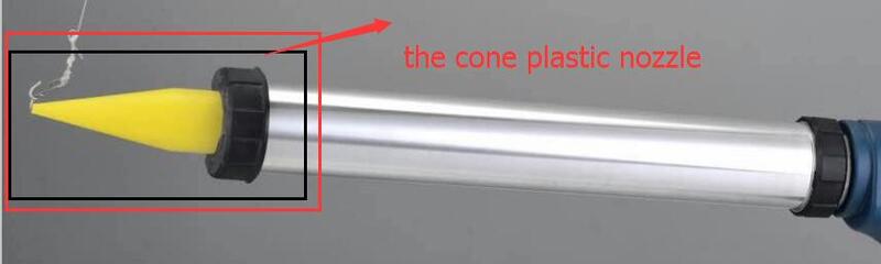 Bocais de substituição para injetores de calafetagem bico de plástico cone amarelo (BC-P010-C)