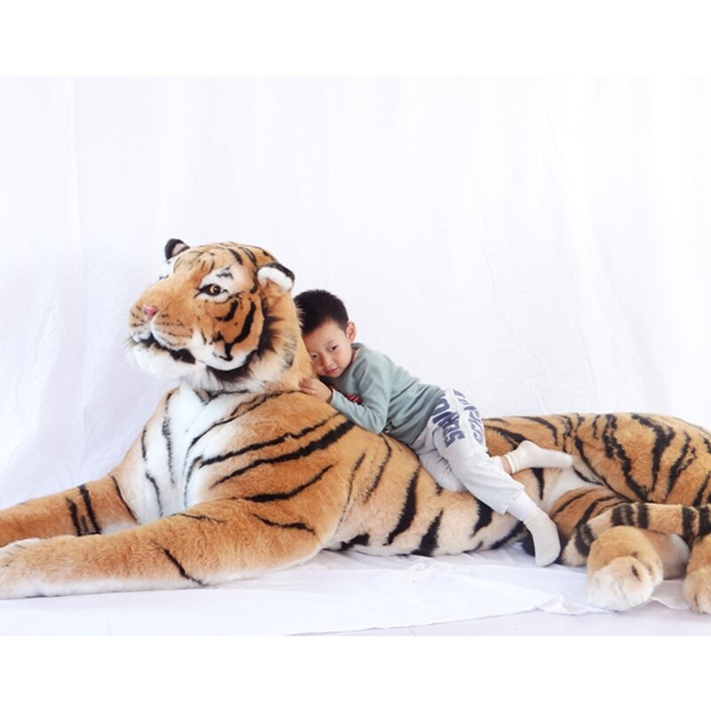 Dorimytrader Simulação Domineering Animal Tigre Brinquedo De Pelúcia Grande Incrível Realistas Tigres Coleção Fotografia adereços Casa Deco