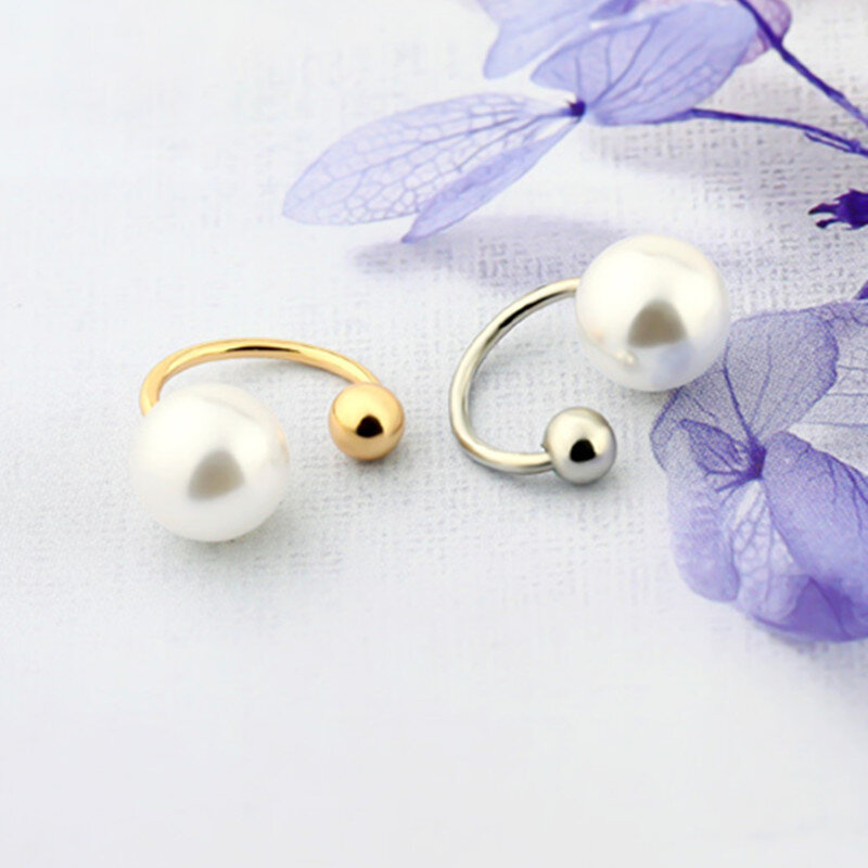 New Brincos Clip Earing Simulated Pearl Ear Cuff Earrings For Women Girl Jewelry Gift Pendientes Boucle d'oreille Bijoux