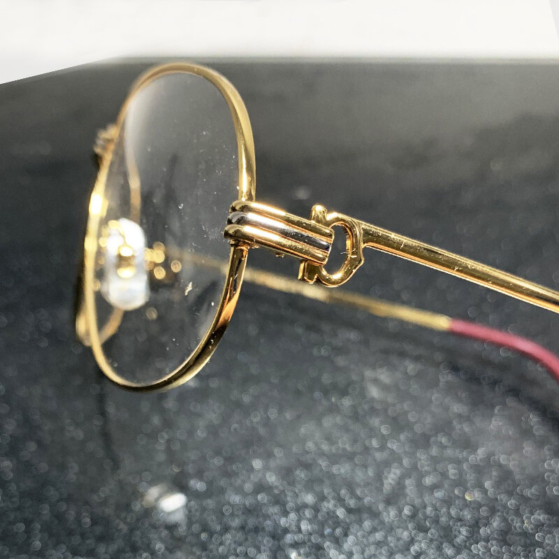 Oprawki do okularów Retro Carter Gold Eye czyste soczewki do okularów przezroczyste okulary luksusowe oprawki do okularów korekcyjnych hurtownia szkła