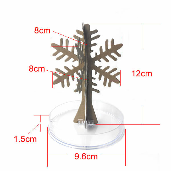 2019 12Hx8Dcm белая Волшебная бумага для выращивания снежинки дерево мистические снежинки растущие кристаллы снежинки деревья детские игрушки забавные