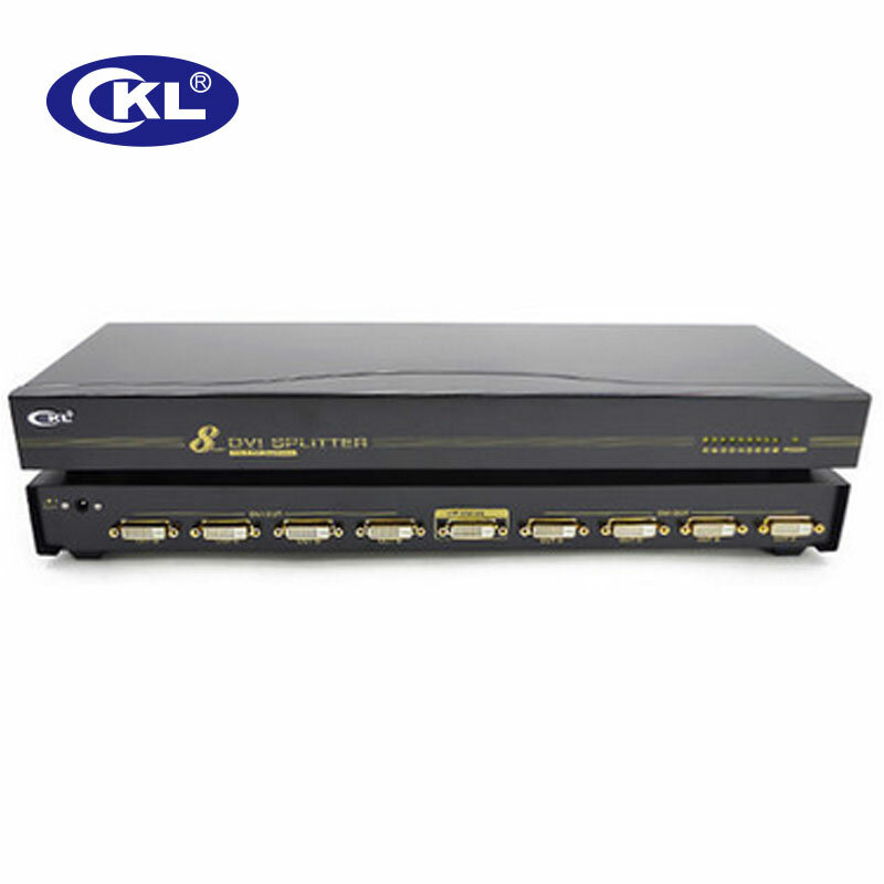 CKL 8 Porte DVI Splitter 1x8 DVI Cassetta di Distribuzione OSD Supporto Hotkey Selezione DDC DDC2 DDC2B 1920*1080 DVI-98E