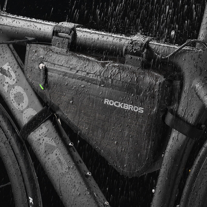 ROCKBROS Rainproof Bike Bag, Grande Capacidade Quadro Pannier Bag, Triângulo Bolsa, Impermeável, Calafetagem Saco de Bicicleta, Acessórios de Bicicleta