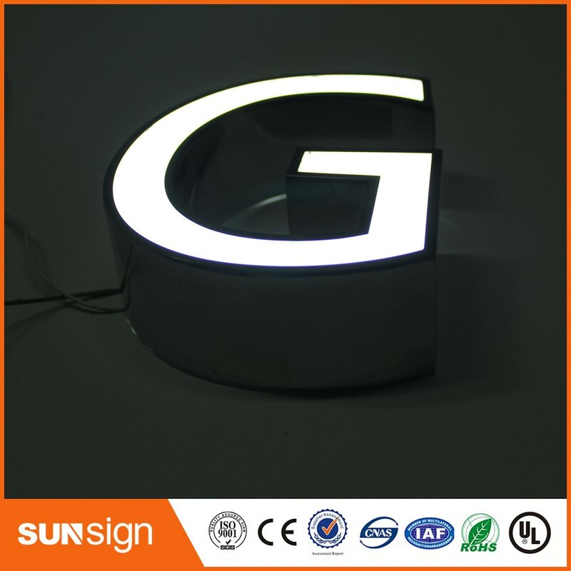 LED reklamowa podświetlane znaki niestandardowe listy kanałów znak