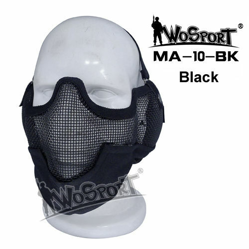 Máscara de malla de alambre de acero para exteriores, mascarilla de media cara para deportes al aire libre, táctica, para Paintball CS