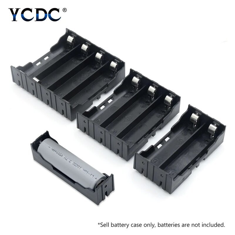 Abs 18650 casos de banco de potência 1x 2x 3x 4x 18650 suporte da bateria caixa de armazenamento caso 1 2 3 4 slot baterias recipiente com pino rígido