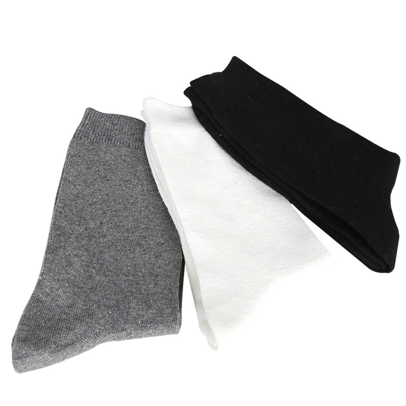 Calcetines informales de fibra de bambú para hombre, calcetín desodorante, Color sólido, negro y gris, 5 pares