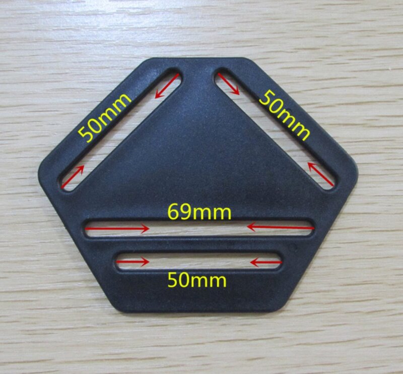 AINOMI-accesorios para cinturón de seguridad de plástico para bebé, placa trasera, placa divisora, hebilla hexagonal, hebilla tipo Correa, triángulo ajustable b