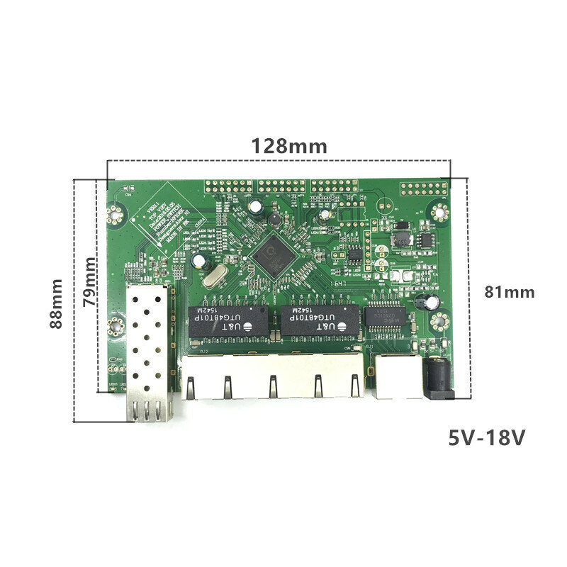 Modulo Switch Ethernet industriale 5/6/8 porte ungested10/100/1000mbps porte di rilevamento automatico OEM scheda PCBA scheda madre OEM
