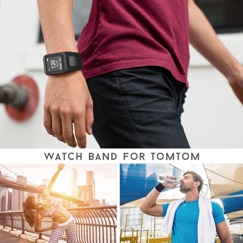 Correa de silicona de calidad para reloj de pulsera, repuesto para TomTom Runer 2, 3, Spark 3, reloj deportivo para hombre y mujer