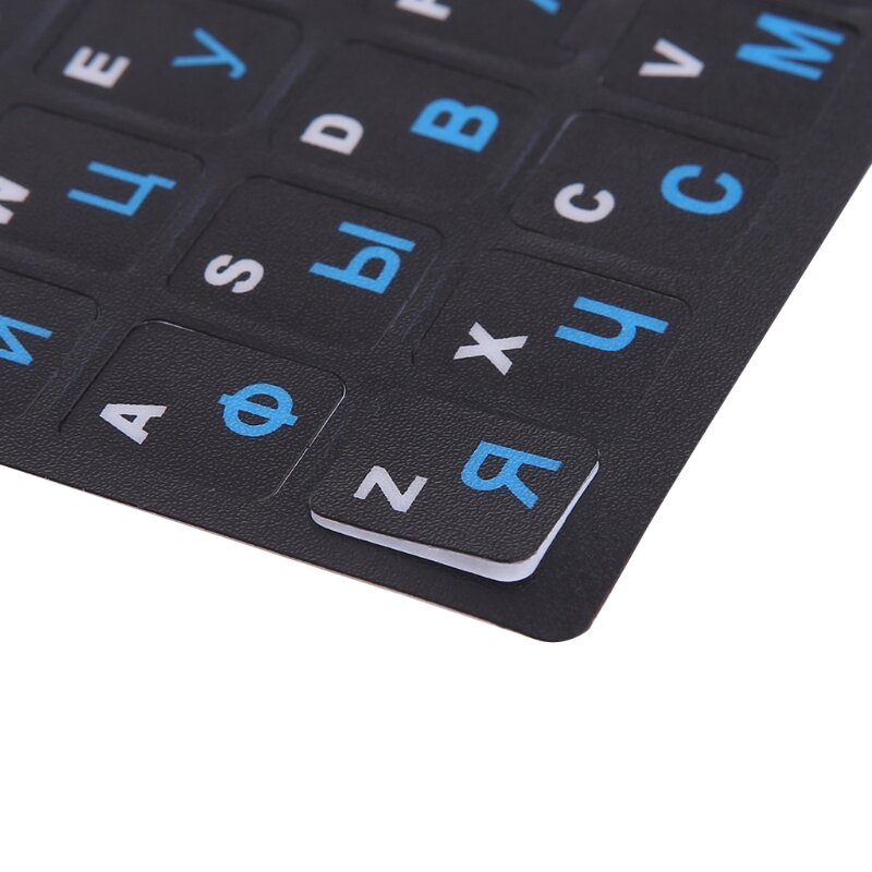 Rosyjskie litery naklejki na klawiaturę matowe pcv na komputer przenośny pulpit klawiatura Laptop