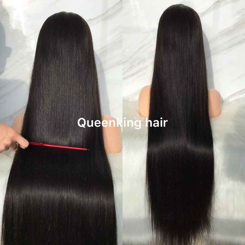 QueenKing Hair PrePlucked Full Lace Wigs with Baby Hair Brazilian Remy Hair Silky Straight Human Hair Wigs for Women