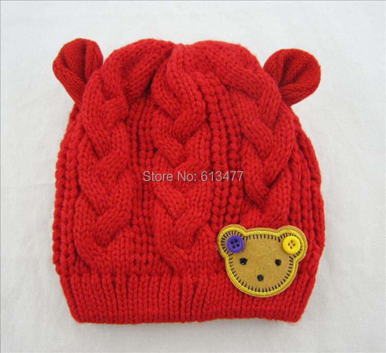 Winter  Keep warm knitted hats for boy/girl/kits hats set,scarves, bug/bee  infants caps beanine for chilld 2pcs/lot MC02