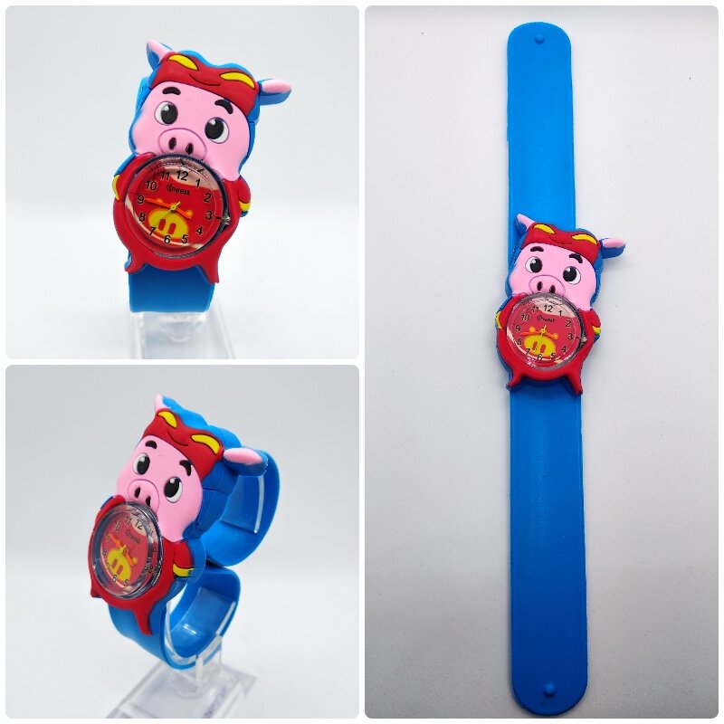 Reloj de dibujos animados para niños y niñas, pulsera de mano con dibujos de cerdo de Año Nuevo, regalo para estudiantes