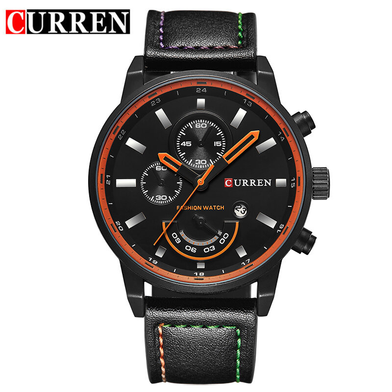 CURREN – montre-bracelet à Quartz pour hommes, marque de luxe célèbre