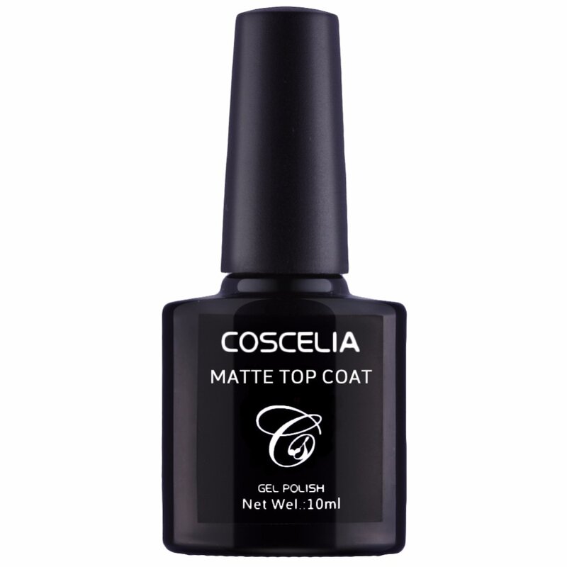 Coselia botella negra 10 ml mate capa superior Gel esmalte de uñas arte uñas esmalte de uñas UV LED remojo mate superficie esmerilada permanente