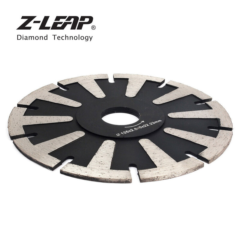 Z-LEAP 5 "125mm Diamant Zaagblad Snijden Disc Diepe Tanden Segmenten Beschermen Circulaire Diamond Cutting Wheel Voor Beton steen