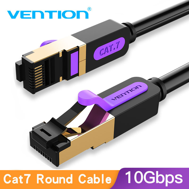 Kabel Ethernet Vention Cat7 RJ45 Kabel Lan SSTP Jaringan Internet 5M 10M 20M Kabel Kabel Patch untuk PC Router Laptop Kabel Ethernet