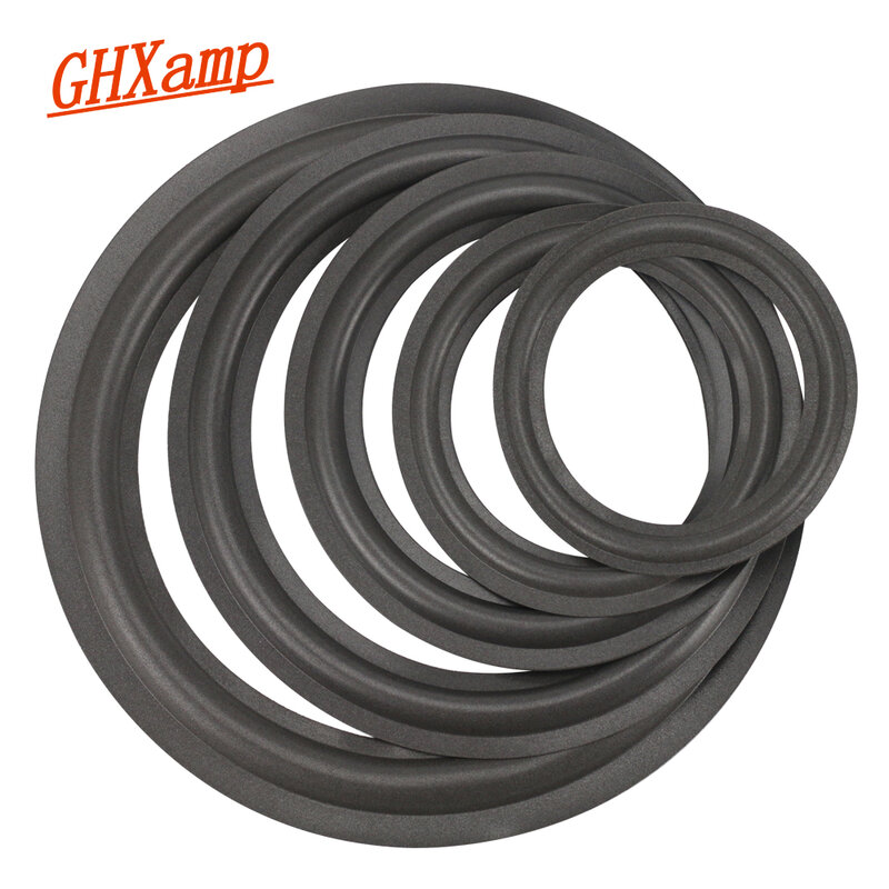 GHXAMP-Reparación de espuma de altavoz, anillo de borde plegable, Subwoofer, accesorios de reparación de altavoz, bricolaje, 5 pulgadas, 6,5 pulgadas, 8 pulgadas, 10 pulgadas, 12 pulgadas, 2 piezas