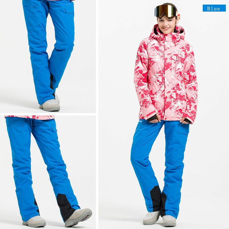¡Novedad de 2019! Pantalones de esquí de invierno para mujer, de alta calidad, resistentes al viento, impermeables, cálidos, par de pantalones de nieve, pantalones de esquí para Snowboard, marca