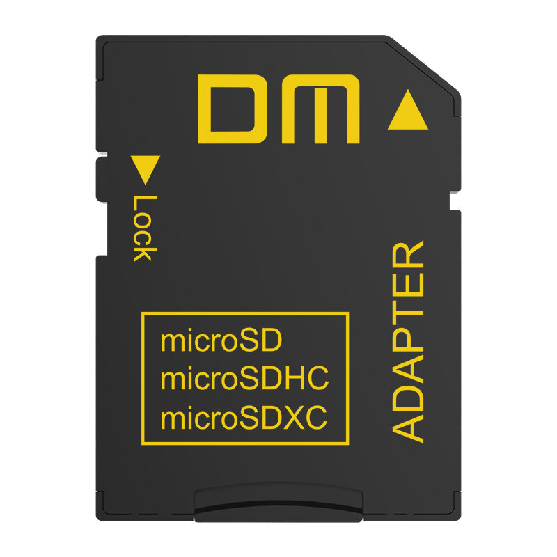 Adaptadores de cartão de memória dm, sd2.0, comptátil com microsd, microsdhc, microsdxc, suporta máxima capacidade para leitor de cartão micro sd de 2tb
