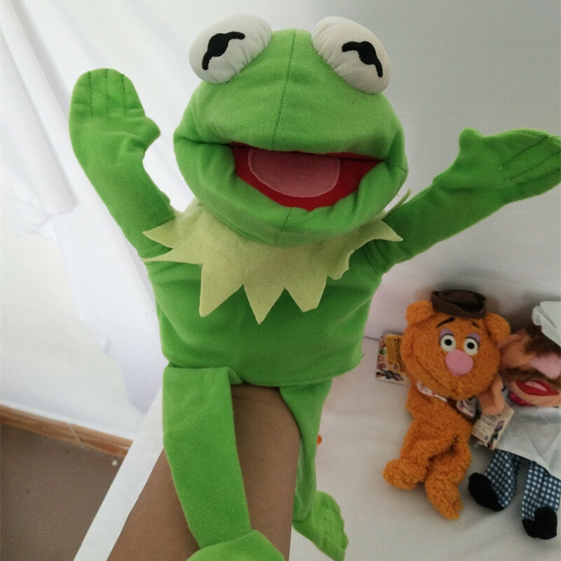 The Muppets marioneta de rana Kermit Fozzie oso cocinero sueco Miss Piggy Gonzo peluche 28cm mano títeres de bebé niños Juguetes
